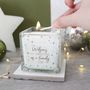 First Christmas As A Family Snowflake Scented Candle, thumbnail 1 of 4