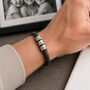 Men's Personalised Engraved Leather Bracelet, thumbnail 1 of 12