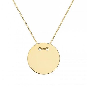 Personalised Golden Eclipse Necklace Gold, 7 of 9