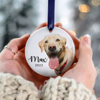 Personalised Dogs First Christmas Bauble Decoration, 8 of 10