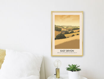 East Devon Aonb Travel Poster, 3 of 8