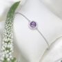 Round Amethyst 925 Sterling Silver Bracelet, thumbnail 1 of 4