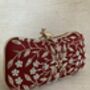 Handcrafted Maroon Silk Clutch Bag, thumbnail 1 of 10
