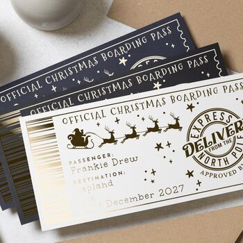 Personalised Lapland Christmas Boarding Pass Voucher, 3 of 9