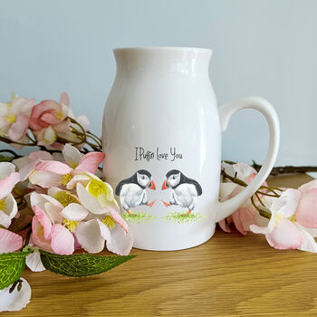 Personalised I Puffin Love You Vase, 4 of 7