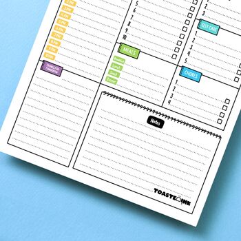 A5 Daily Productivity Desk Pad Planner, 4 of 7