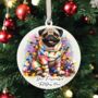 Personalised Pug In Christmas Lights, thumbnail 3 of 9
