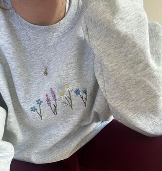 Wildflowers Embroidered Sweatshirt, 5 of 11