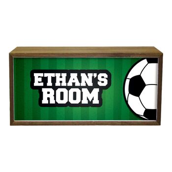 Personalised Light Box Sports Football Room Sign, 3 of 3