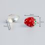 Sterling Silver Strawberry Stud Earrings, thumbnail 7 of 7