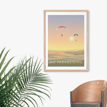 Go Paragliding Travel Poster Art Print, 4 of 8