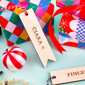 Personalised Christmas Stocking Tag Slimline, 2 of 4