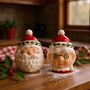 Christmas Mr And Mrs Claus Salt And Pepper Shaker Pots, thumbnail 1 of 4