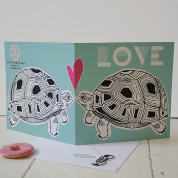 Tortoises 'Love' Greeting Card, 2 of 3