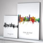 Stoke On Trent Skyline Portrait Print And Box Canvas, thumbnail 2 of 5