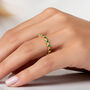 Women's Emerald Green Birthstone Ring — Art Deco Design, thumbnail 1 of 5