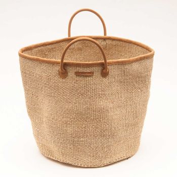Natural Speckled Woven Laundry Basket, 3 of 6