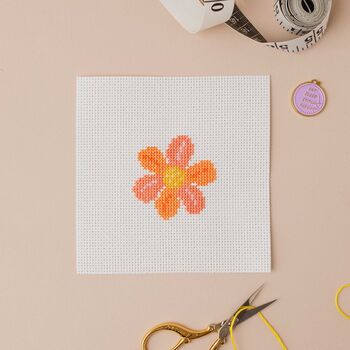 Flower Mini Counted Cross Stitch Kit, 2 of 3