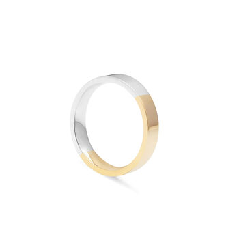 5mm Two Tone Unisex Wedding Band 9ct Recycled Gold, 2 of 5