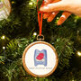 Personalised Christmas Jumper Hoop Christmas Decoration, thumbnail 1 of 2