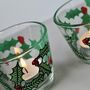 Holly Leaf Painted Tea Light Holders, thumbnail 3 of 5