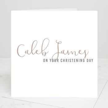 Personalised Christening Or Baptism Calligraphy Card, 3 of 6