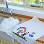 Personalised Hand Drawn Father's Day Tea Towel, thumbnail 2 of 3