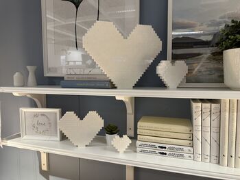 Personalised Lego® Brick Heart Shape Photo Block Puzzle, 9 of 10