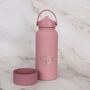 Bulldog 30oz Water Bottle With Removable Dog Bowl In Pink/ Grey/ Cream, thumbnail 7 of 10