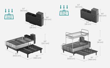 Expandable Stainless Steel Dish Drying Rack Holders, 2 of 8