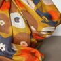 Paint Splodge Floral Print Scarf In Mustard Yellow, thumbnail 2 of 4