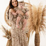Matching Family Ladies Leopard Maxi Dress, thumbnail 3 of 7
