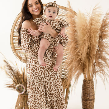 Matching Family Ladies Leopard Maxi Dress, 3 of 7