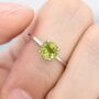 Genuine 1 Ct Peridot Ring In Sterling Silver, thumbnail 7 of 11