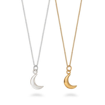 Moon Charm Necklace Sterling Silver, 2 of 8