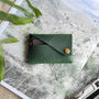 Green Botanical Oiled Leather Wallet, thumbnail 1 of 6