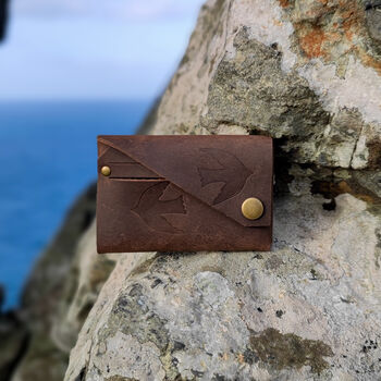 Brown Bird Print Leather Wallet, 2 of 7