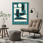 Bauhaus Mid Century Art Print, thumbnail 3 of 3