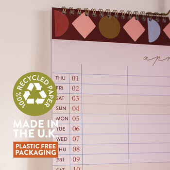 2026 2027 A3 Family Wall Calendar | Academic Year | Boho Circus, 6 of 7