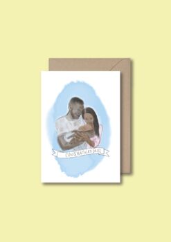 Congratulations Baby Black Greeting Card, 2 of 2