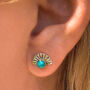 Aurora Sunrise Gemstone Silver Stud Earrings, thumbnail 1 of 8