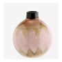 Round Stoneware Vase Pink/Creme/Brown, thumbnail 1 of 2