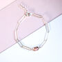 Sterling Silver Paperclip Bracelet With Light Amethyst, thumbnail 1 of 7
