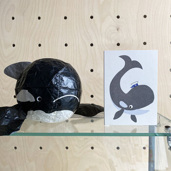 Whale Paper Balloon Greeting Card, 2 of 3