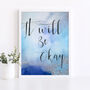'It Will Be Okay' Inspirational Quote Typography Print, thumbnail 5 of 7