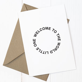 'Welcome To The World Little One' A6 Card, 3 of 4
