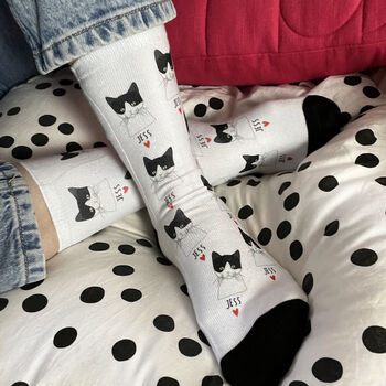 Personalised Cat Mum Or Dad Socks, 3 of 12