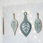 Christmas Tree Decoration Set, Blue With Silver, thumbnail 3 of 6