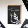Happy Birthday Skeleton Gothic Card, thumbnail 1 of 8