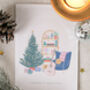 Set Of Three Cosy Christmas Scene Cards, thumbnail 2 of 9